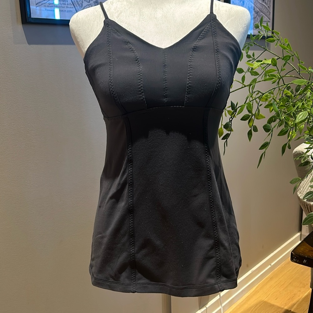 Lululemon dark gray strappy Pilates/yoga top